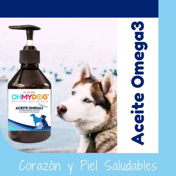 Aceite Omega 3 Suplemento 100% Natural para Mascotas de OHMYDOG El Salvador