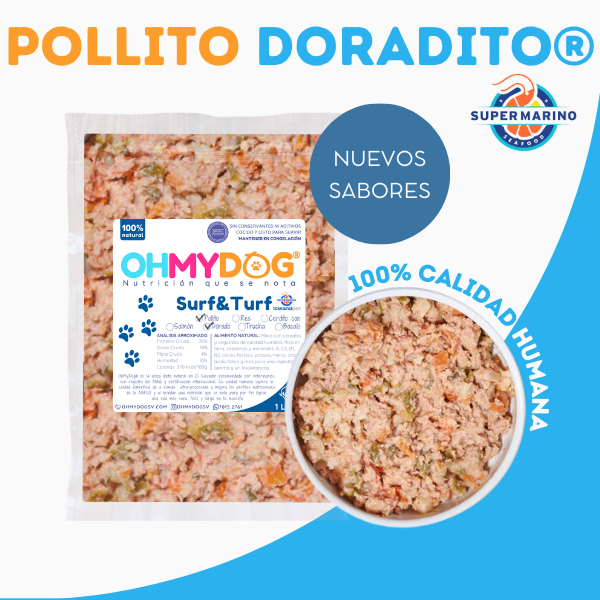 Pollito Doradito Alimento Natural para Mascotas El Salvador