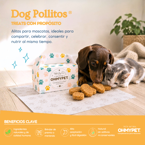 Dog Pollitos OHMYDOG EL SALVADOR Medallones de pollo para perros y gatos