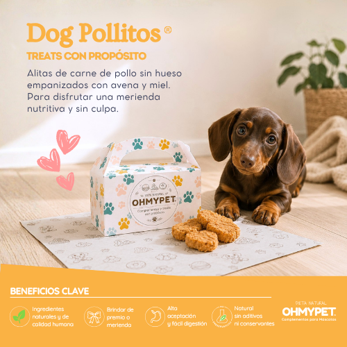 Dog Pollitos OHMYDOG EL SALVADOR Medallones de pollo para perros y gatos