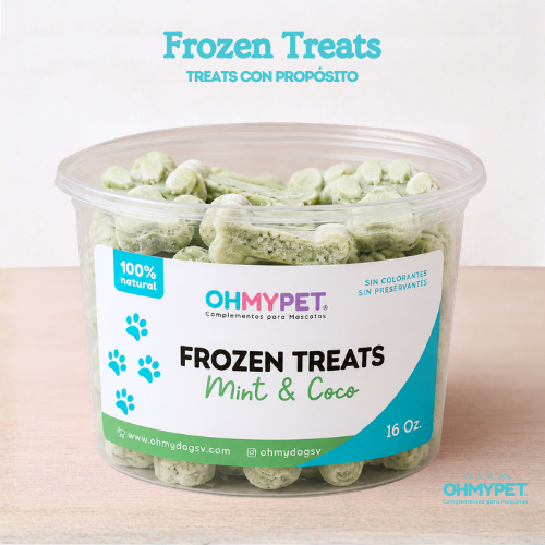 Frozen treats Mint & Coco para perros y gatos OHMYPET OHMYDOG El SALVADOR