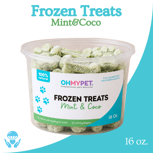 Frozen treats Mint & Coco para perros y gatos OHMYPET OHMYDOG El SALVADOR