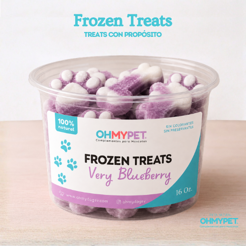 Frozen treats Blueberry para perros y gatos OHMYPET OHMYDOG El SALVADOR