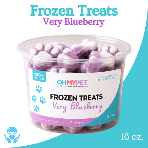 Frozen treats Blueberry para perros y gatos OHMYPET OHMYDOG El SALVADOR