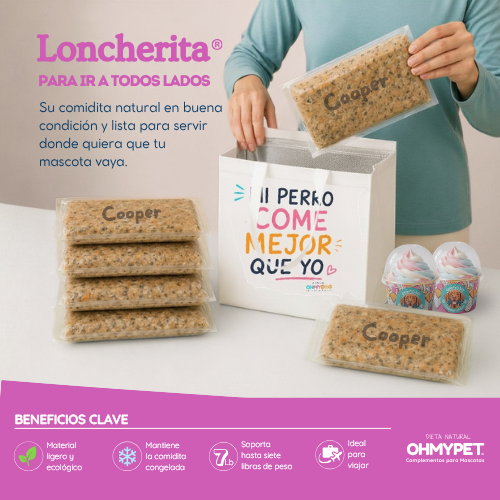Loncherita Alimento Natural para Mascotas Perros y Gatos OHMYDOG