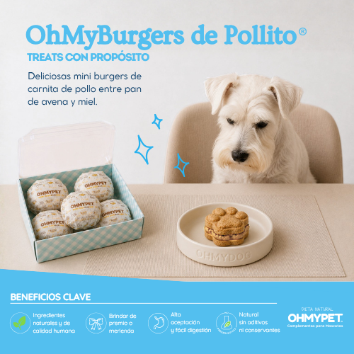 OHMYBURGERS Hamburguesas para perro OHMYPET OHMYDOG EL SALVADOR