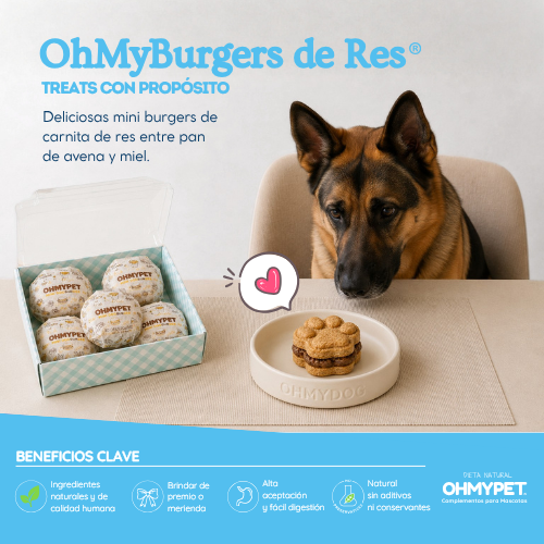 OHMYBURGERS Hamburguesas para perro OHMYPET OHMYDOG EL SALVADOR