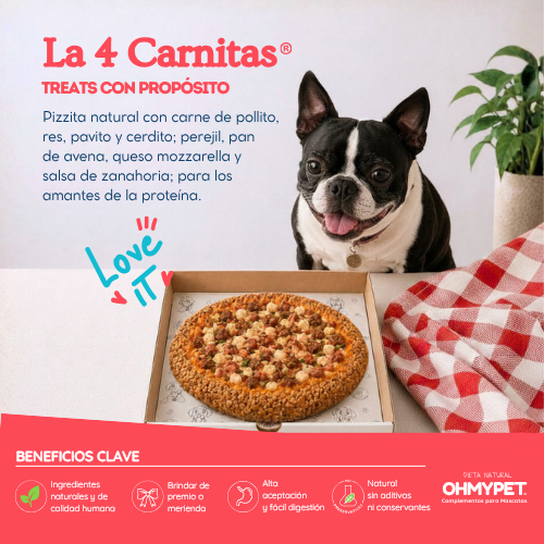 Pizza para mascotas perros y gatos OHMYDOG EL SALVADOR