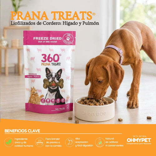 PRANA TREATS de Cordero Liofilizados para perros y gatos OHMYDOG EL SALVADOR