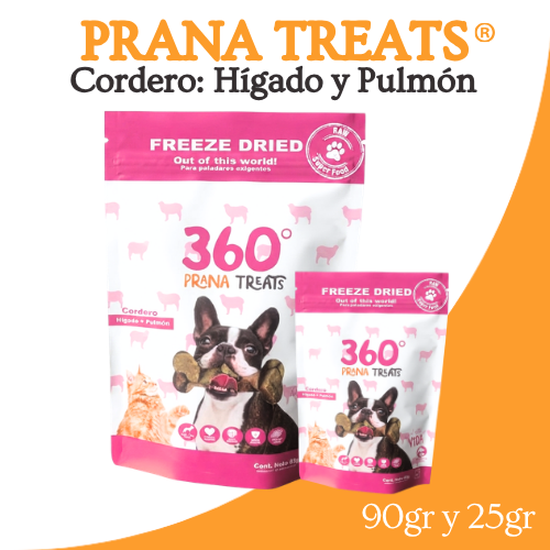 PRANA TREATS de Cordero Liofilizados para perros y gatos OHMYDOG EL SALVADOR