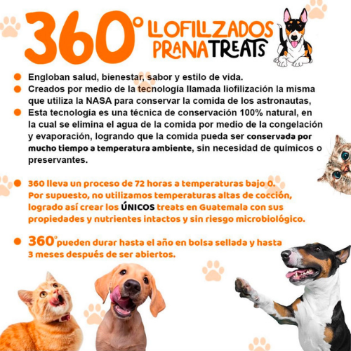 PRANA TREATS Liofilizados para perros y gatos OHMYDOG EL SALVADOR
